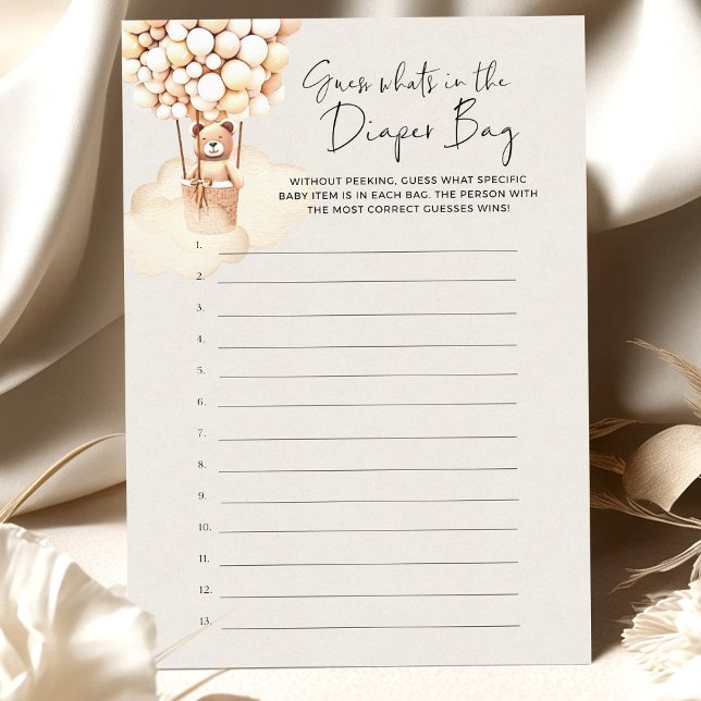 Lámina Juego de Baby Shower de Bear de pañales (Subido por el creador)