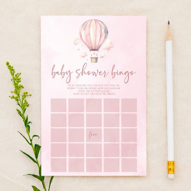 Lámina Juego de Baby Shower de Bingo de Globo de Aire Cal (Subido por el creador)