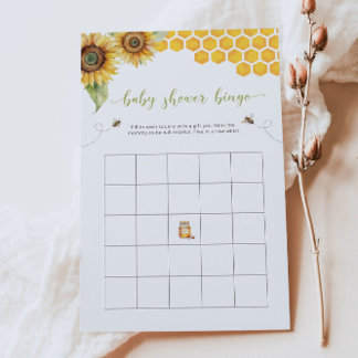 Lámina Juego De Baby Shower De Bingo De Verano Y De Miel