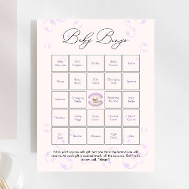 Lámina Juego de Baby Shower de Bingo para Bebés Pequeños