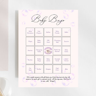 Lámina Juego de Baby Shower de Bingo para Bebés Pequeños