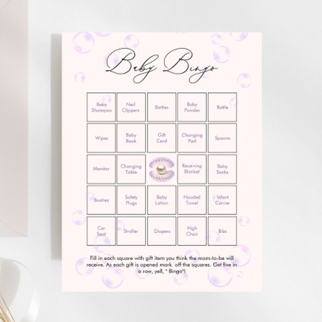 Lámina Juego de Baby Shower de Bingo para Bebés Pequeños (Subido por el creador)