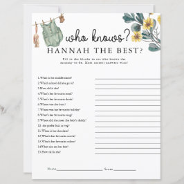 Lámina Juego de Baby Shower de Boho Neutral de Género