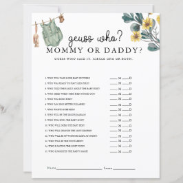 Lámina Juego de Baby Shower de Boho Neutral de Género