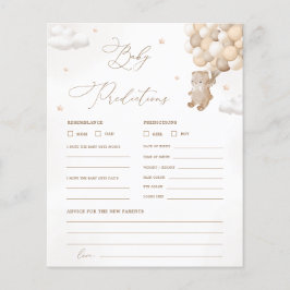 Lámina Juego de Baby Shower de consejos y predicciones pa