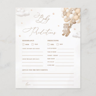 Lámina Juego de Baby Shower de consejos y predicciones pa