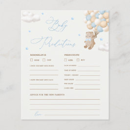 Lámina Juego de Baby Shower de consejos y predicciones pa