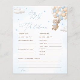 Lámina Juego de Baby Shower de consejos y predicciones pa
