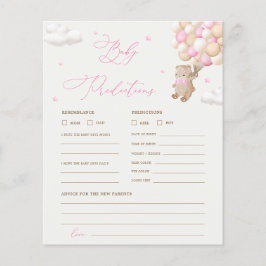 Lámina Juego de Baby Shower de consejos y predicciones pa