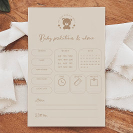 Lámina Juego de Baby Shower de consejos y predicciones pa