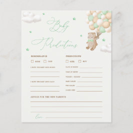 Lámina Juego de Baby Shower de consejos y predicciones pa