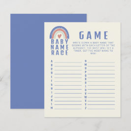Lámina Juego de Baby Shower de Cuho Boho Baby Name Race