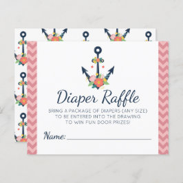 Lámina Juego de Baby Shower de Diaper Raffle Anchor Flora
