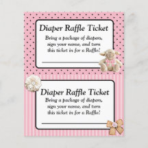 Juego de Baby Shower de Diaper Raffle, Pink Bow Sh