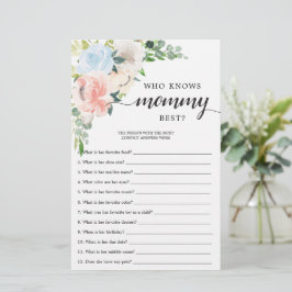 Lámina Juego de Baby Shower de doble cara Fleur Jolie Flo