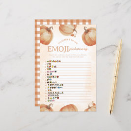 Lámina Juego de Baby Shower de Emoji de calabaza para oto