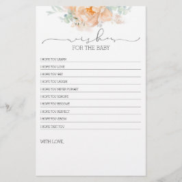 Lámina Juego de Baby Shower de Flor suave