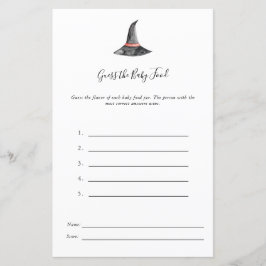 Lámina Juego de Baby Shower de Halloween adivina comida p