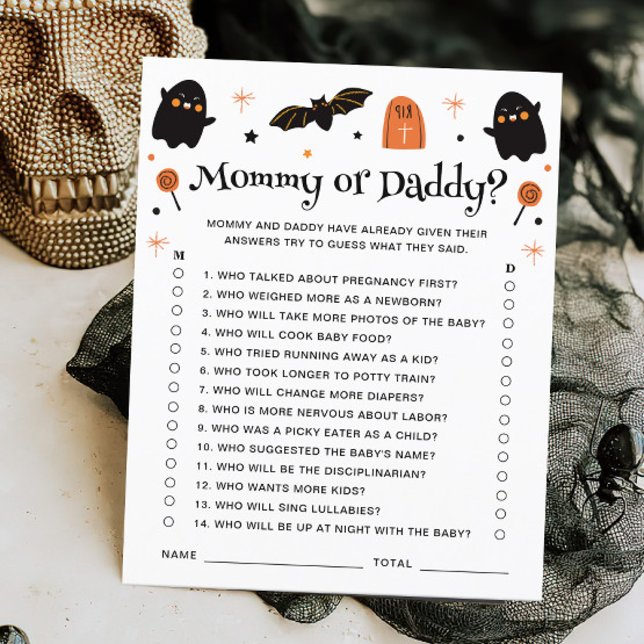 Lámina Juego de Baby Shower de Halloween para mamá o papá (Subido por el creador)
