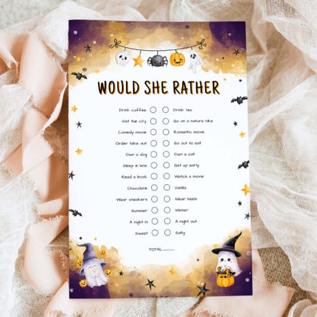 Lámina Juego de Baby Shower de Halloween Preferiría Jugar (Subido por el creador)