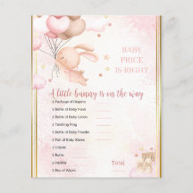 Juego de Baby Shower de la Bebé Coneja