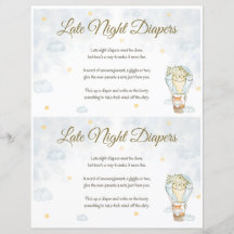 Juego de Baby Shower de Late Night Diapers