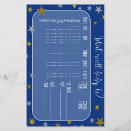 Lámina Juego de Baby Shower de Little Star Baby Predict