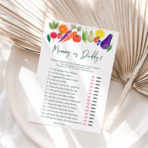 Juego de Baby Shower de mamá o papá de crecimiento