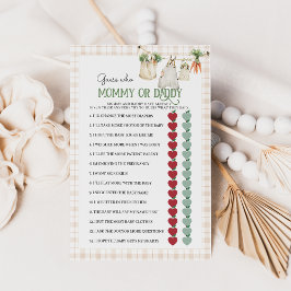 Lámina Juego de Baby Shower de mamá padre de granja de co