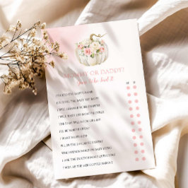 Lámina Juego de Baby Shower de mami o Daddy Fall Chica