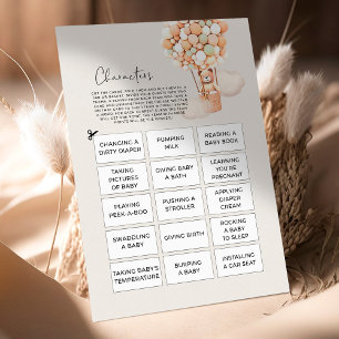 Lámina Juego de Baby Shower de oso - Caracteres