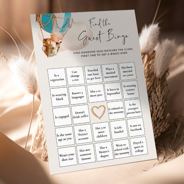 Lámina Juego de Baby Shower de Oso - Encuentra el Bingo I (Subido por el creador)