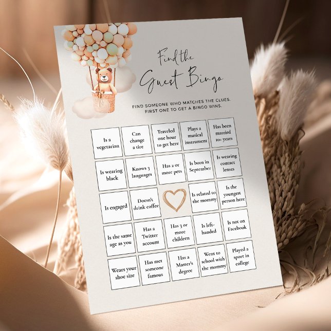 Lámina Juego de Baby Shower de Oso - Encuentra el Bingo I (Subido por el creador)