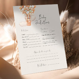 Lámina Juego de Baby Shower de oso - Predicciones para be