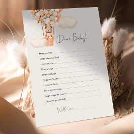 Lámina Juego de Baby Shower de oso - Querido bebé