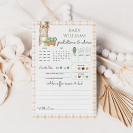 Lámina Juego de Baby Shower de predicción de crecimiento 