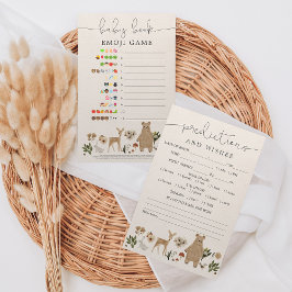 Lámina Juego de Baby Shower de predicciones de Emoji de d