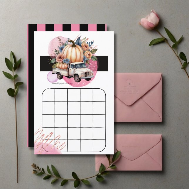 Lámina Juego de Baby Shower del Camión Floral Negro de Ca (Subido por el creador)