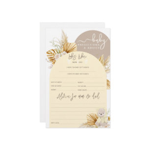 Lámina Juego de Baby Shower del Chica de Boho Moderno Ted