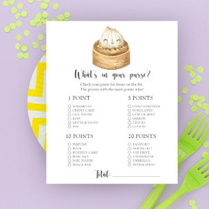 Lámina Juego de baby shower: Dumpling - ¿Qué hay en tu bo