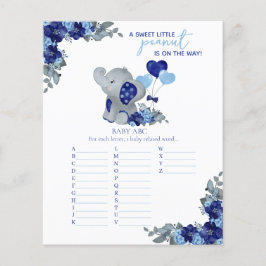 Lámina Juego de Baby Shower Elephant Boy