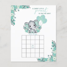 Juego de Baby Shower Elephant Neutral