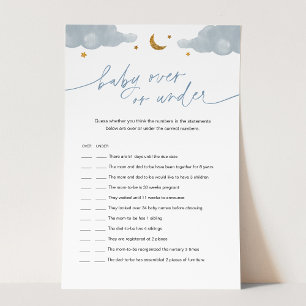 Lámina Juego de Baby Shower Estrella De Bebé O Bajo