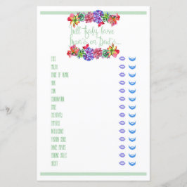 Lámina Juego de Baby Shower exitoso de los rasgos del beb