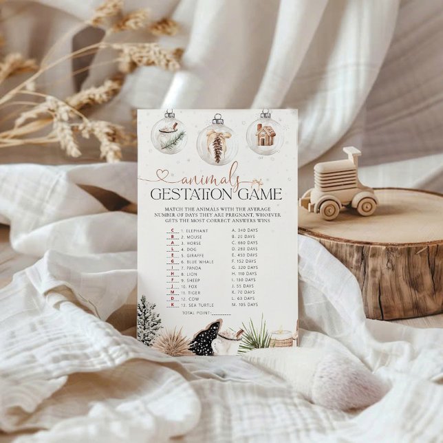 Lámina Juego de Baby Shower Gestation de Cosy Animals (Subido por el creador)