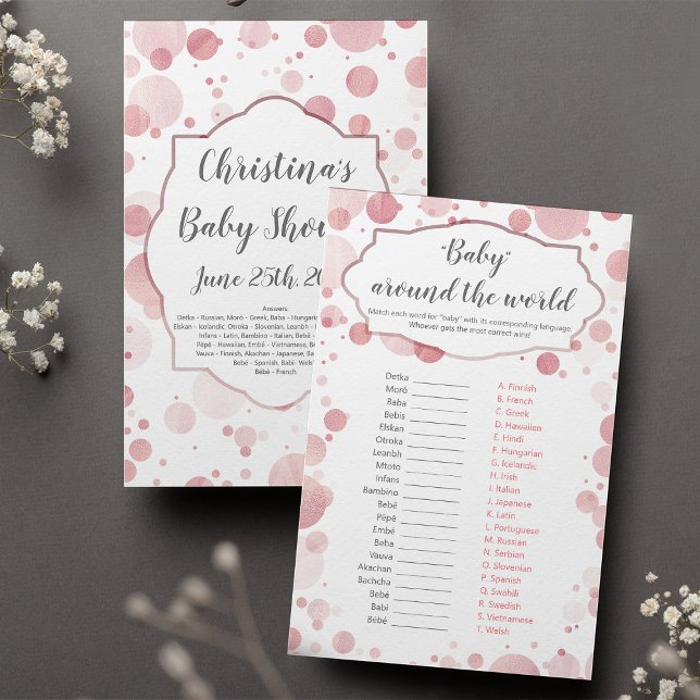Lámina Juego de Baby Shower Glam "Baby around the world"  (Subido por el creador)