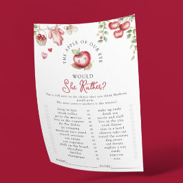 Lámina Juego De Baby Shower La Manzana De Nuestros Ojos ¿