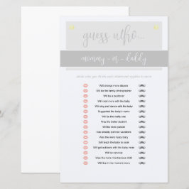 Lámina Juego de Baby Shower Little Peanut Elephant Boy