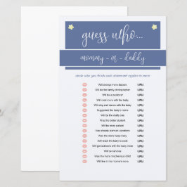 Lámina Juego de Baby Shower Little Peanut Elephant Boy Bl