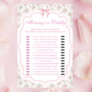 Lámina Juego de Baby Shower Love Shack Mami o Daddy